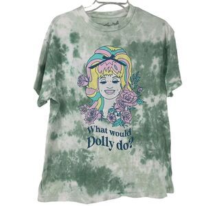 Dolly Parton T Shirt Tie Dye Green What Would Dolly Do Size XS Short Sleeve Fun